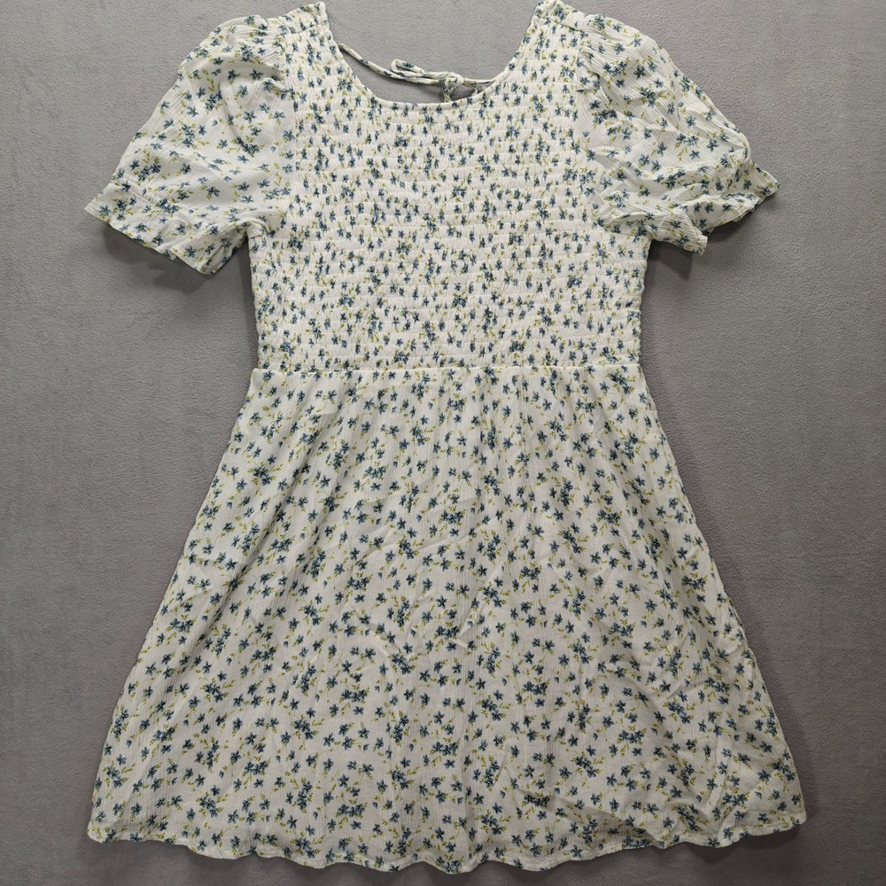 American Eagle‎ Floral Dress L Puff Sleeve Feminine Cottagecore Garden Picnic